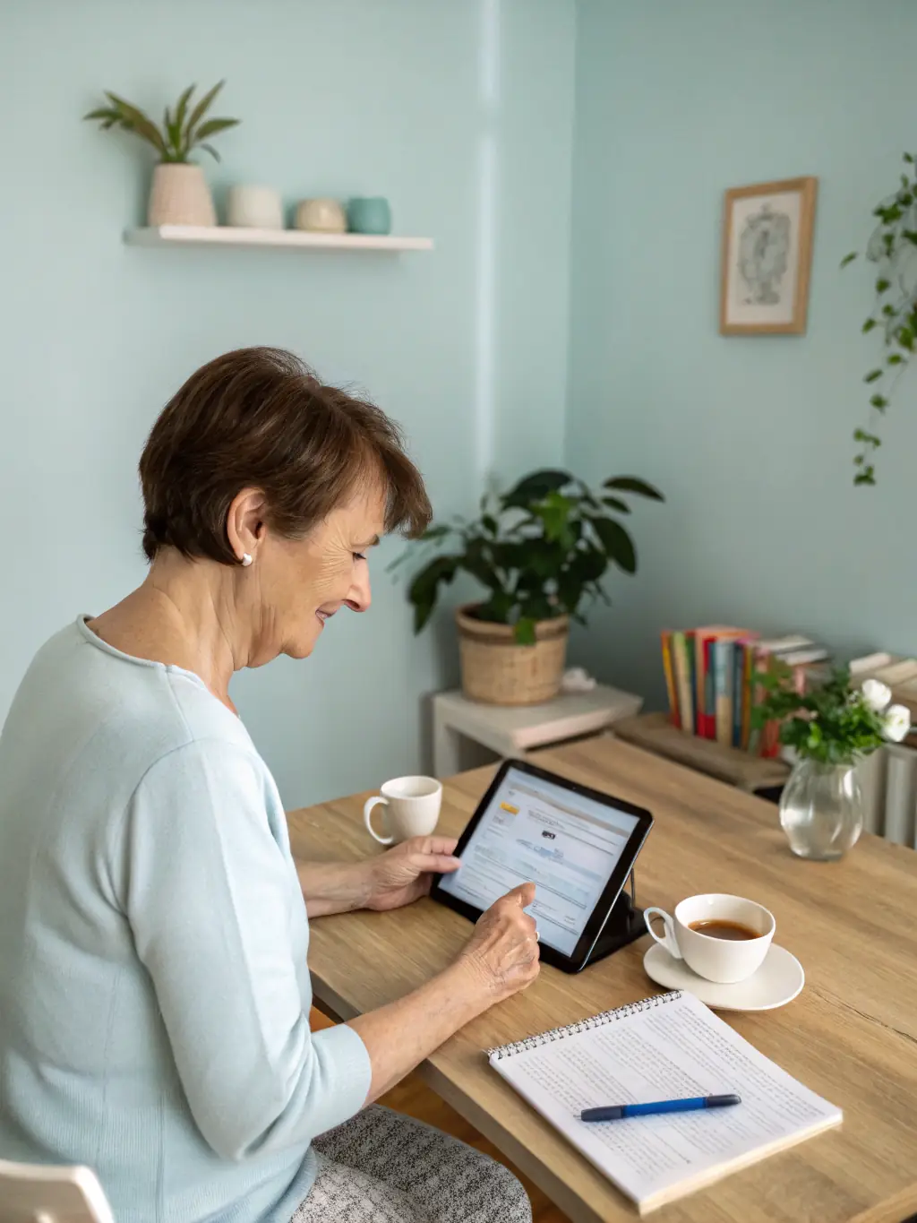 An image of a person using a calendar and planner to organize caregiving tasks, emphasizing the importance of effective care planning.